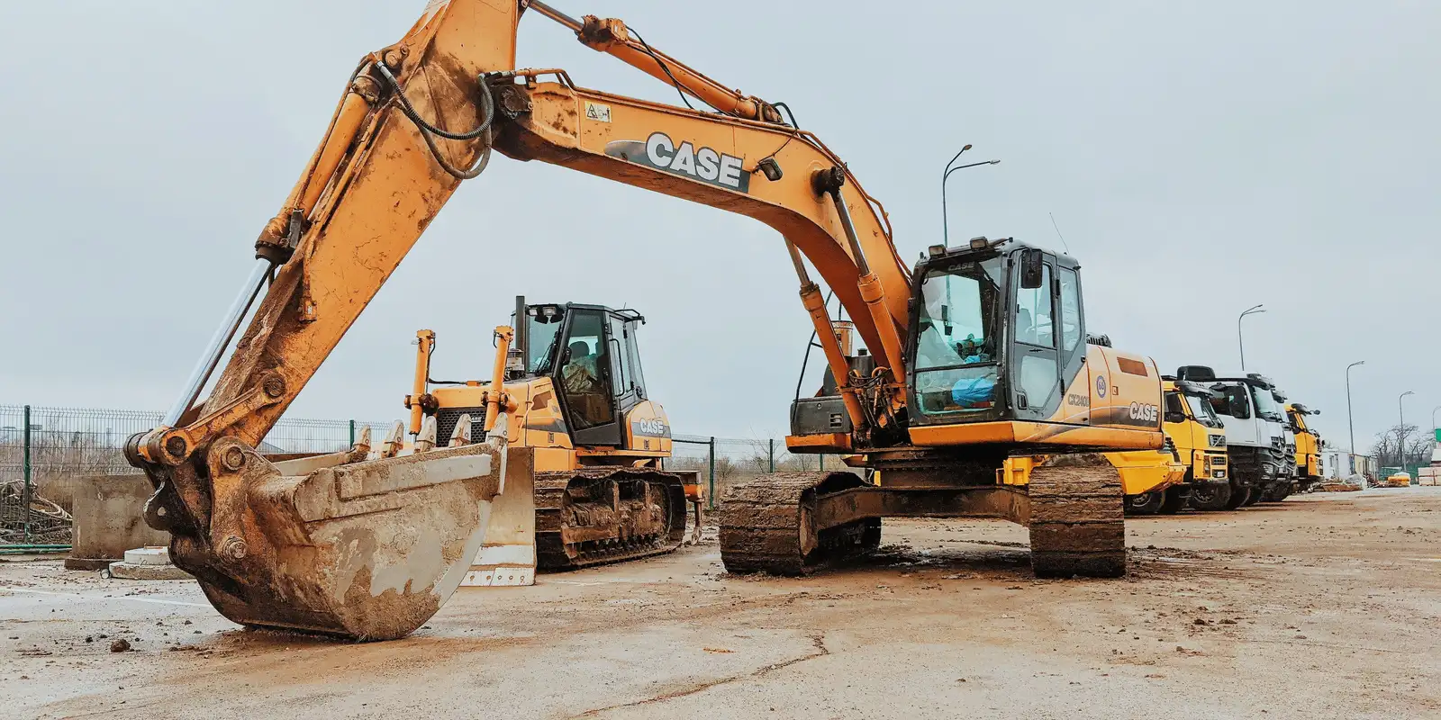 Excavation fleet equipment lineup in Phoenix